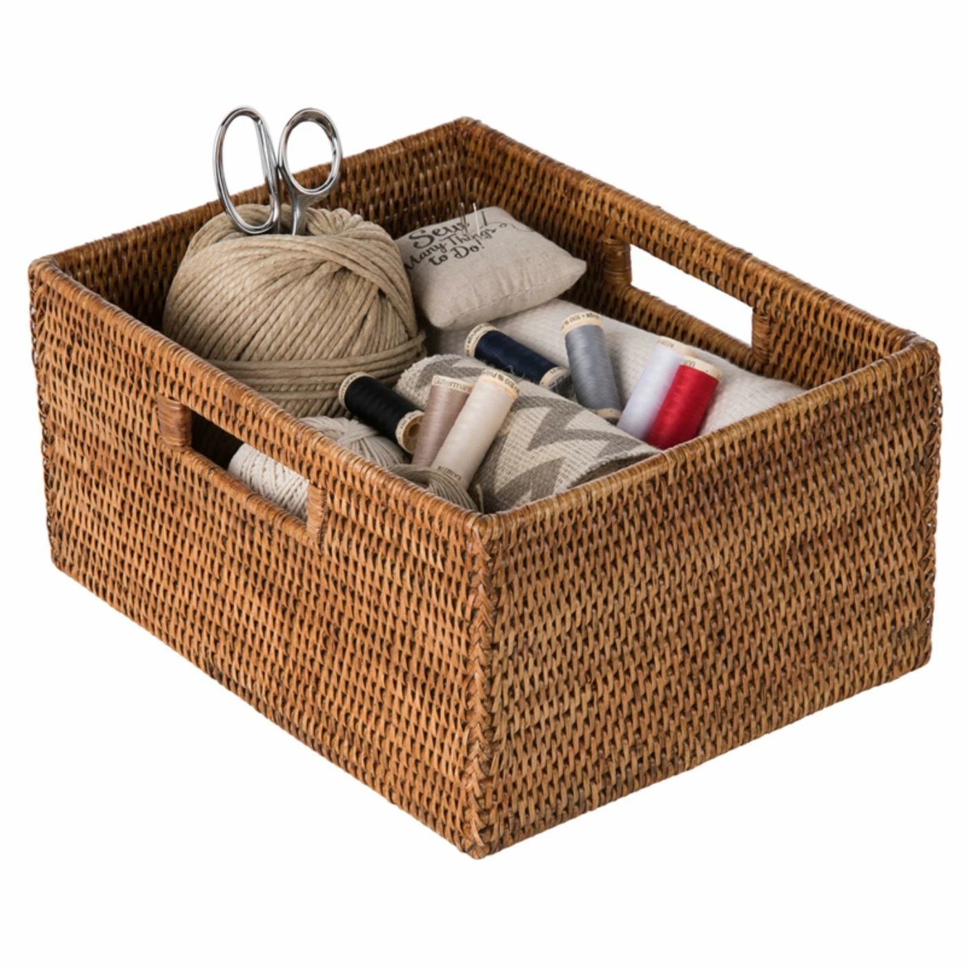 Discount โญ Decorative Storage Baskets KOUBOO La Jolla Rattan Shelf Basket With Handles โ - Image 3