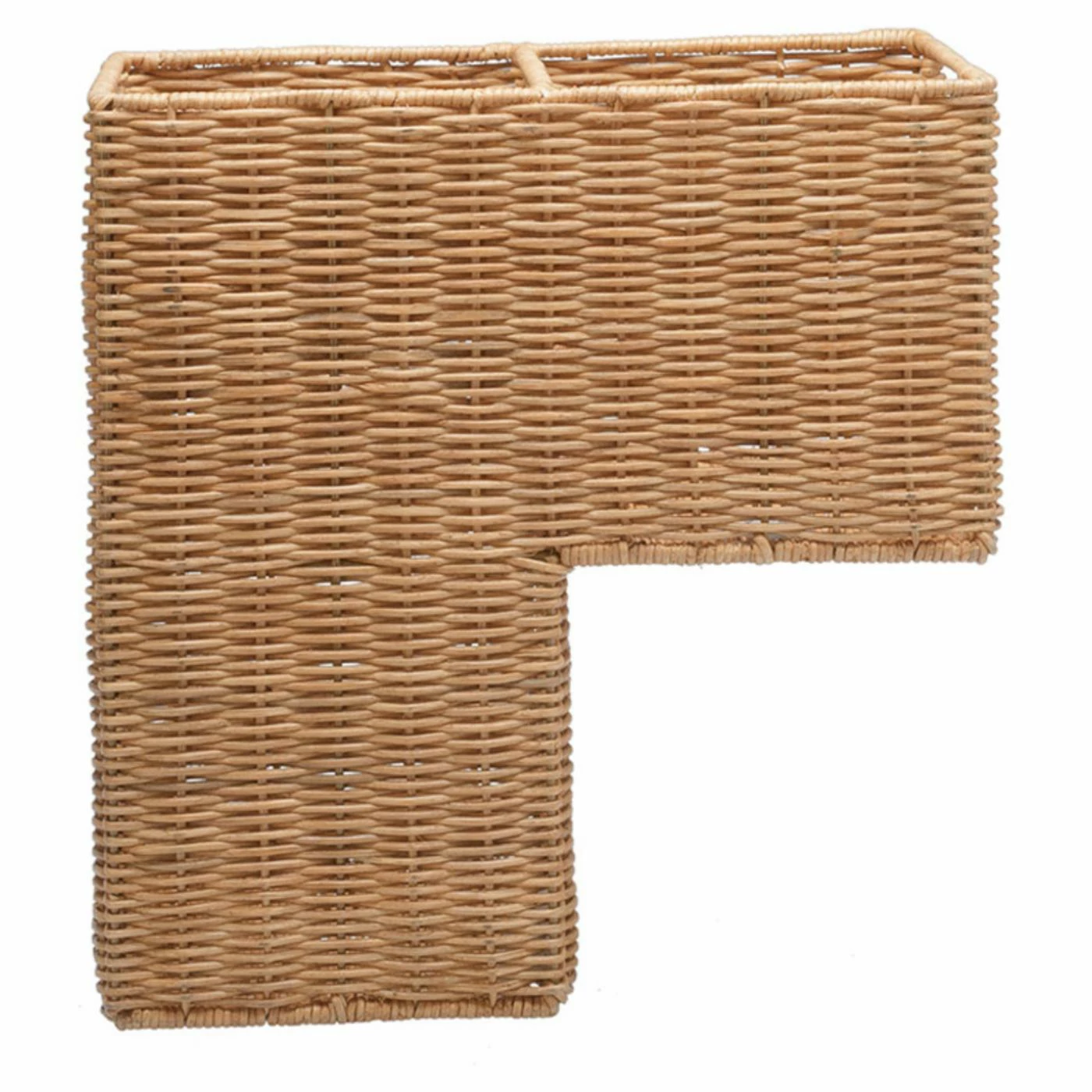 Wholesale 🧨 Decorative Storage Baskets KOUBOO Handwoven Wicker Stair Step Basket With 2 Compartments And Handles ❤️ - Image 6