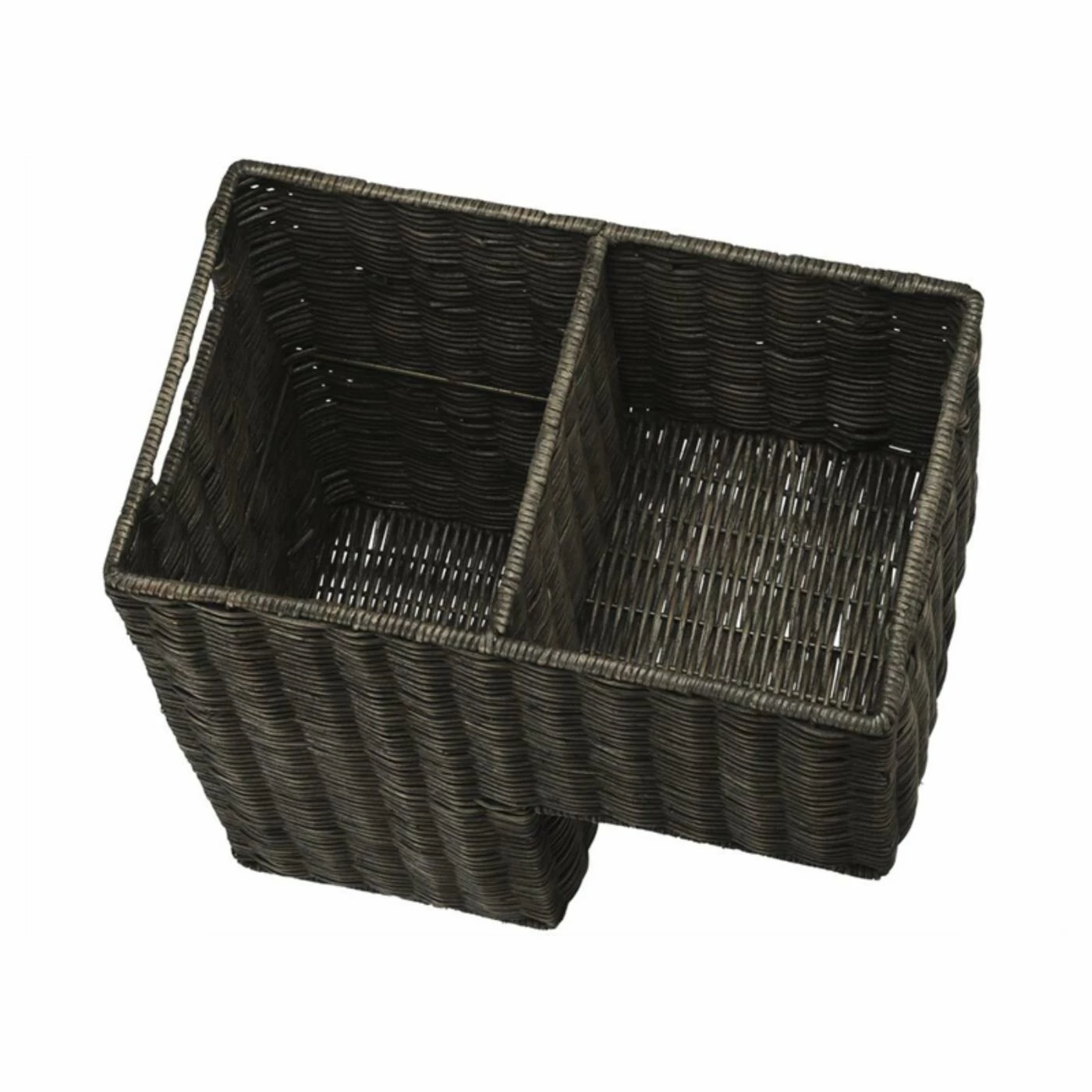 Wholesale 🧨 Decorative Storage Baskets KOUBOO Handwoven Wicker Stair Step Basket With 2 Compartments And Handles ❤️ - Image 9