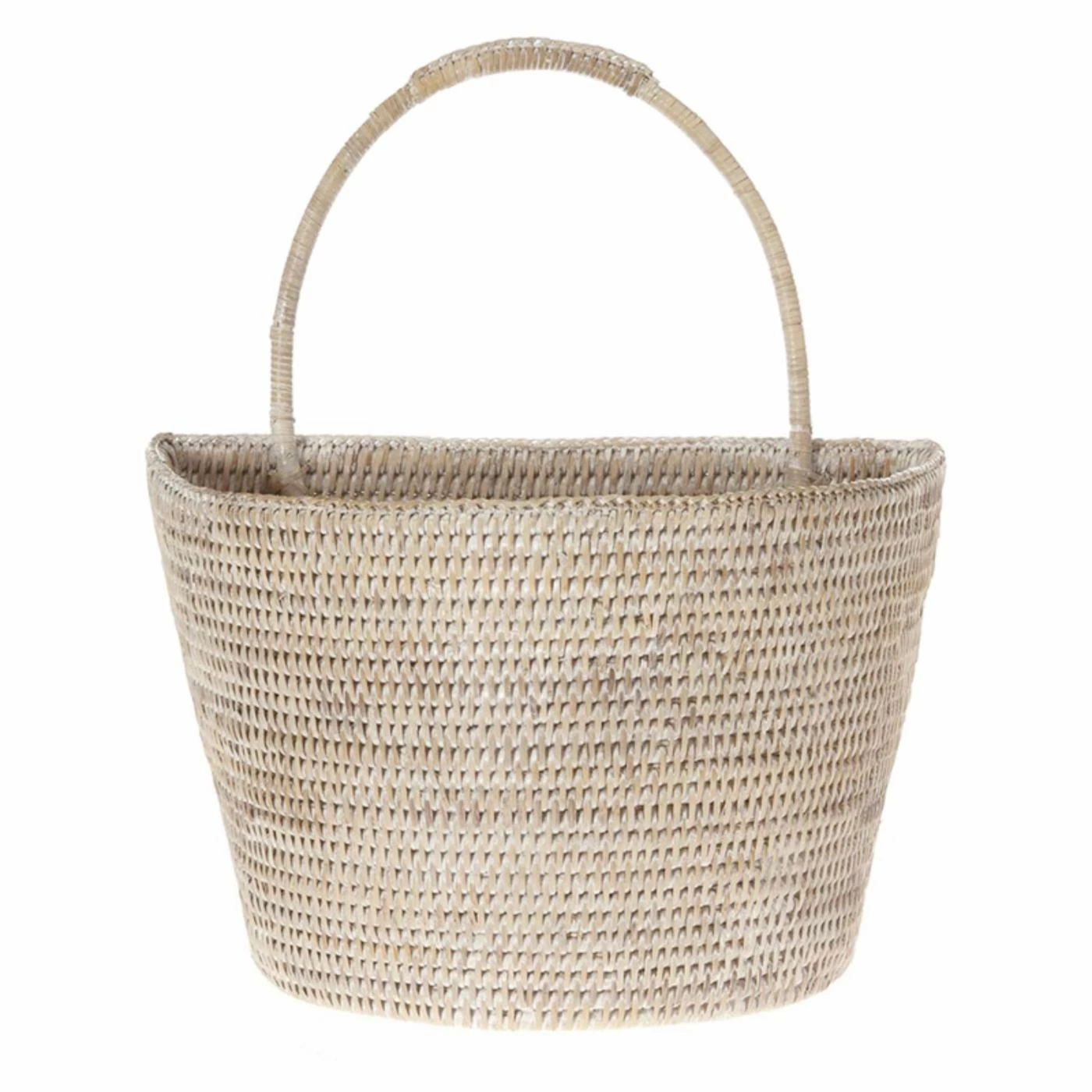Deals ❤️ Wall Hanging Baskets KOUBOO La Jolla Handwoven Rattan Wall Basket With Decorative Handle 😀 - Image 9