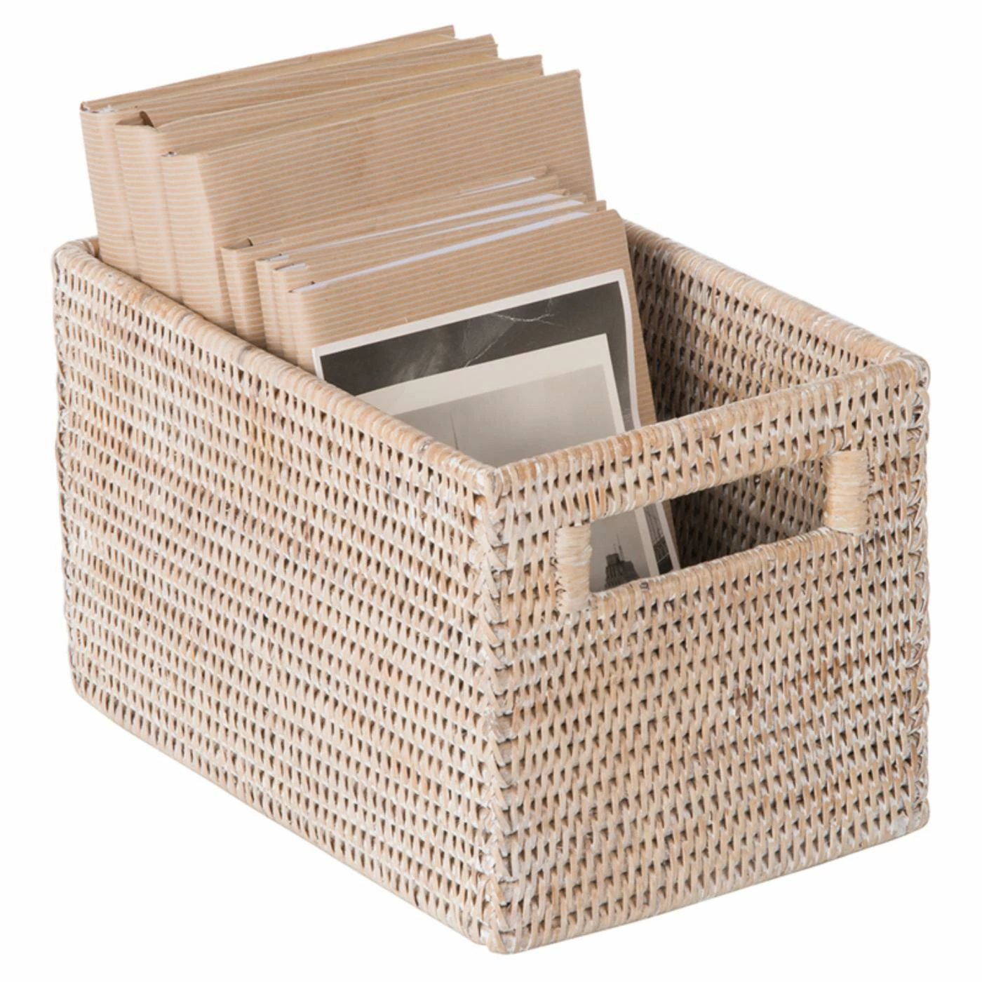 Discount โญ Decorative Storage Baskets KOUBOO La Jolla Rattan Shelf Basket With Handles โ - Image 8