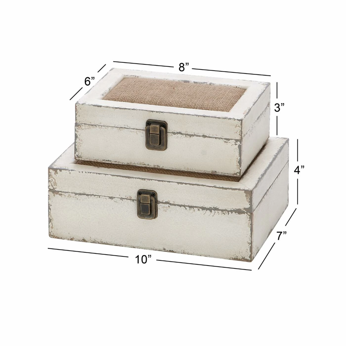 Coupon π Decorative Storage Boxes DecMode Decorative Box - Off White - Set Of 2 β - Image 5