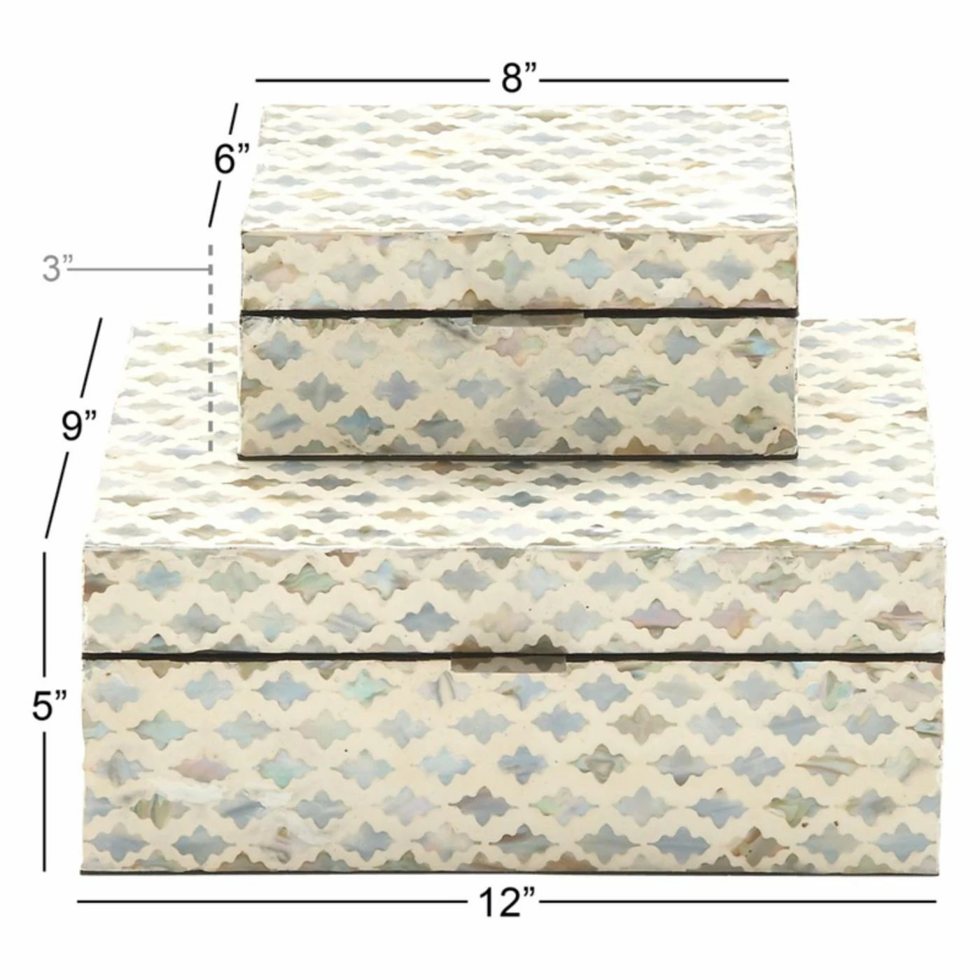 Cheap β¨ Decorative Storage Boxes DecMode Wooden Decorative Box - Set Of 2 π - Image 2