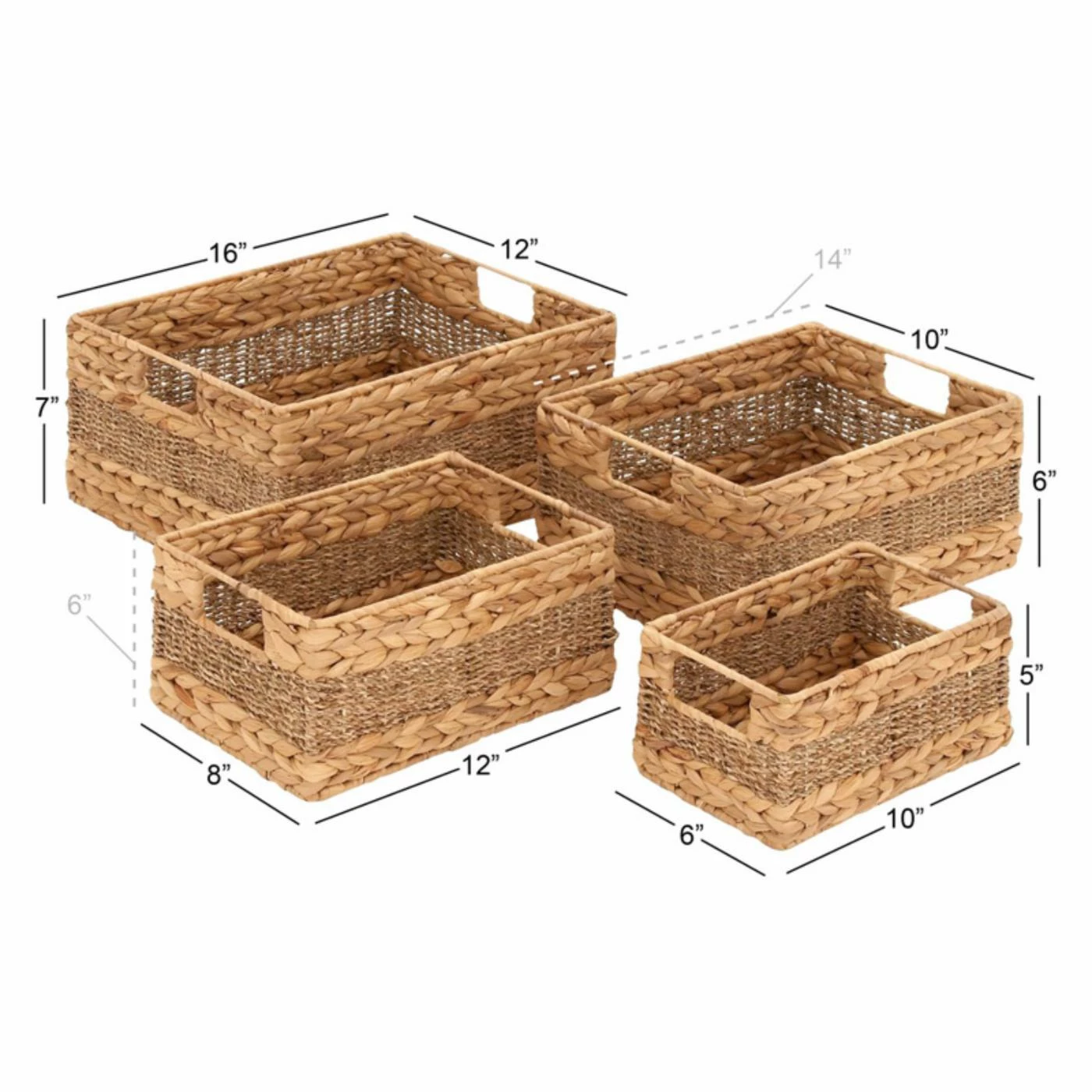Best Pirce 😍 Basket Sets DecMode Seagrass Basket - Set Of 4 🎉 - Image 2