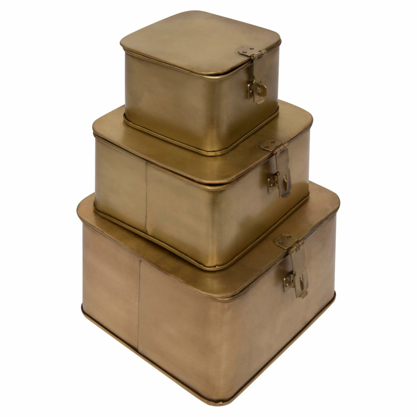 Deals π Decorative Storage Boxes 3R Studios Square Decorative Metal Boxes - Set Of 3 β¨ - Image 3