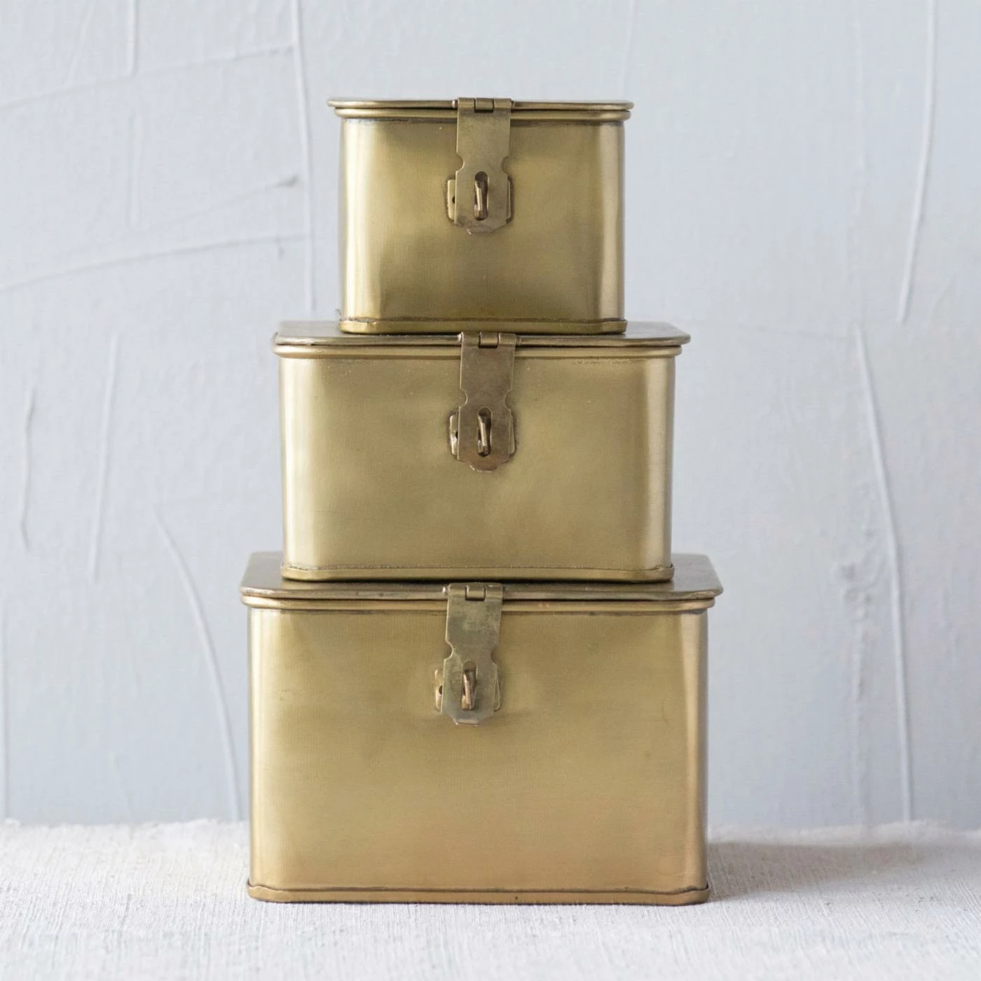 Deals π Decorative Storage Boxes 3R Studios Square Decorative Metal Boxes - Set Of 3 β¨ - Image 2