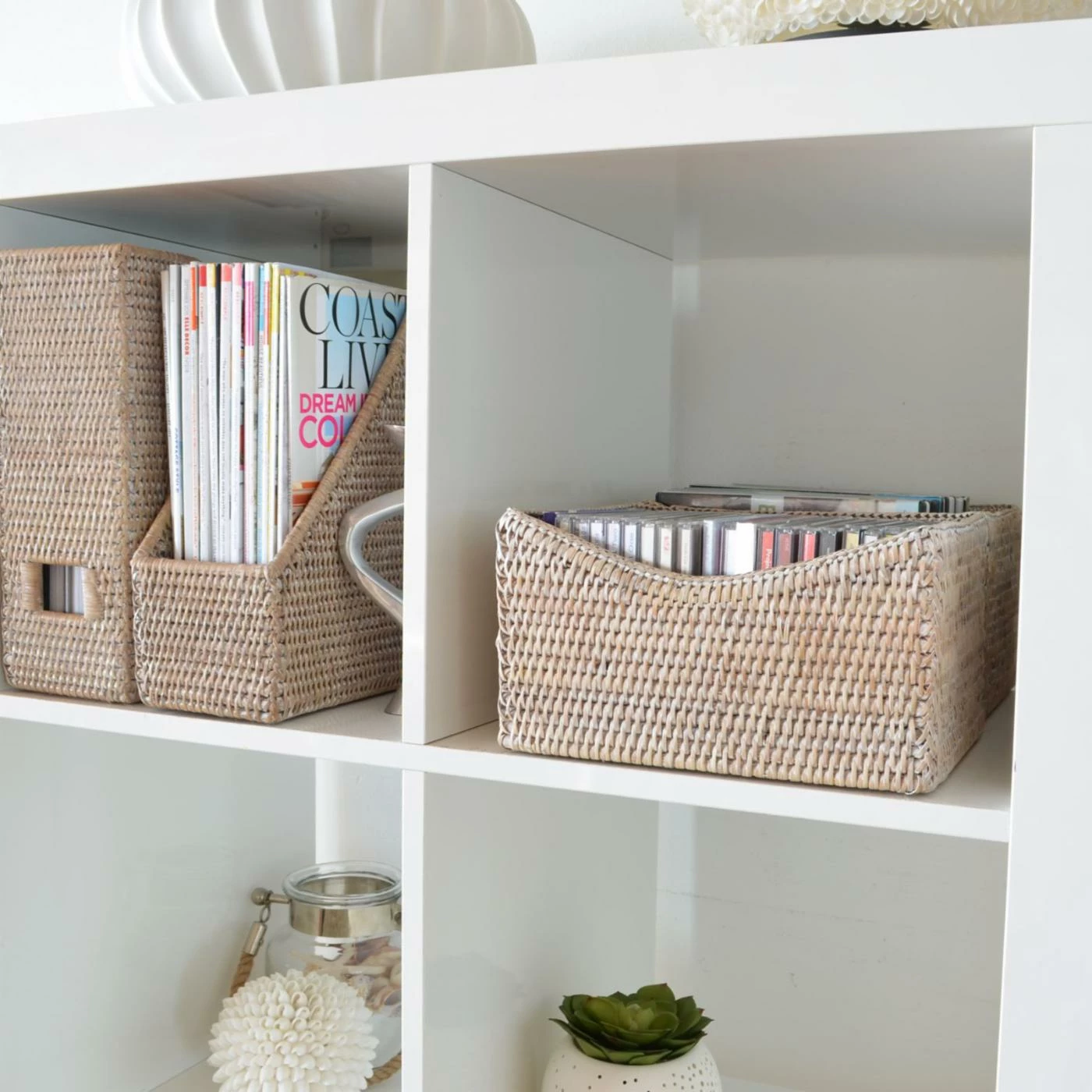 Cheapest 🛒 Decorative Storage Baskets KOUBOO La Jolla Handwoven Rattan Shelf Storage Basket ✨ - Image 2