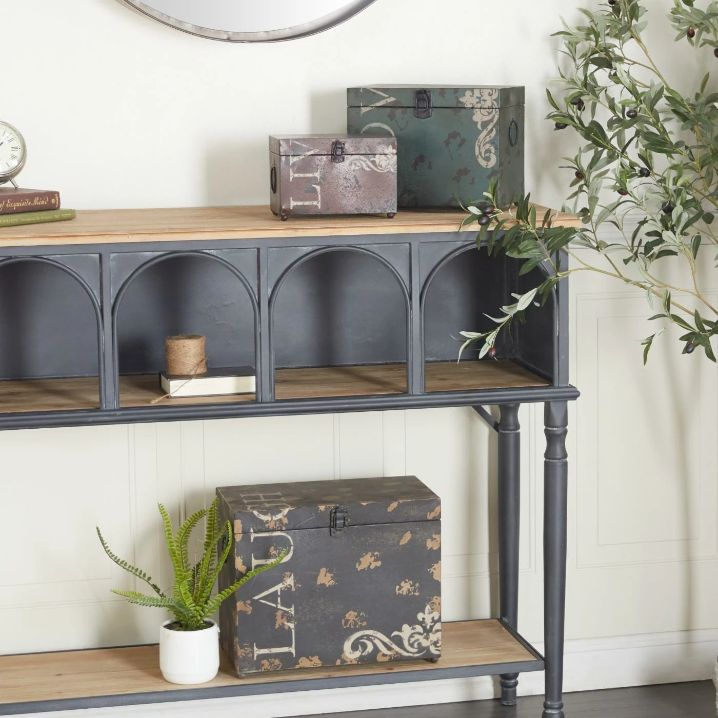 Best Pirce ๐ Decorative Storage Boxes DecMode Metal Trunk - Set Of 3 ๐ 2 Best Pirce ๐ Decorative Storage Boxes DecMode Metal Trunk - Set Of 3 ๐ - Image 2