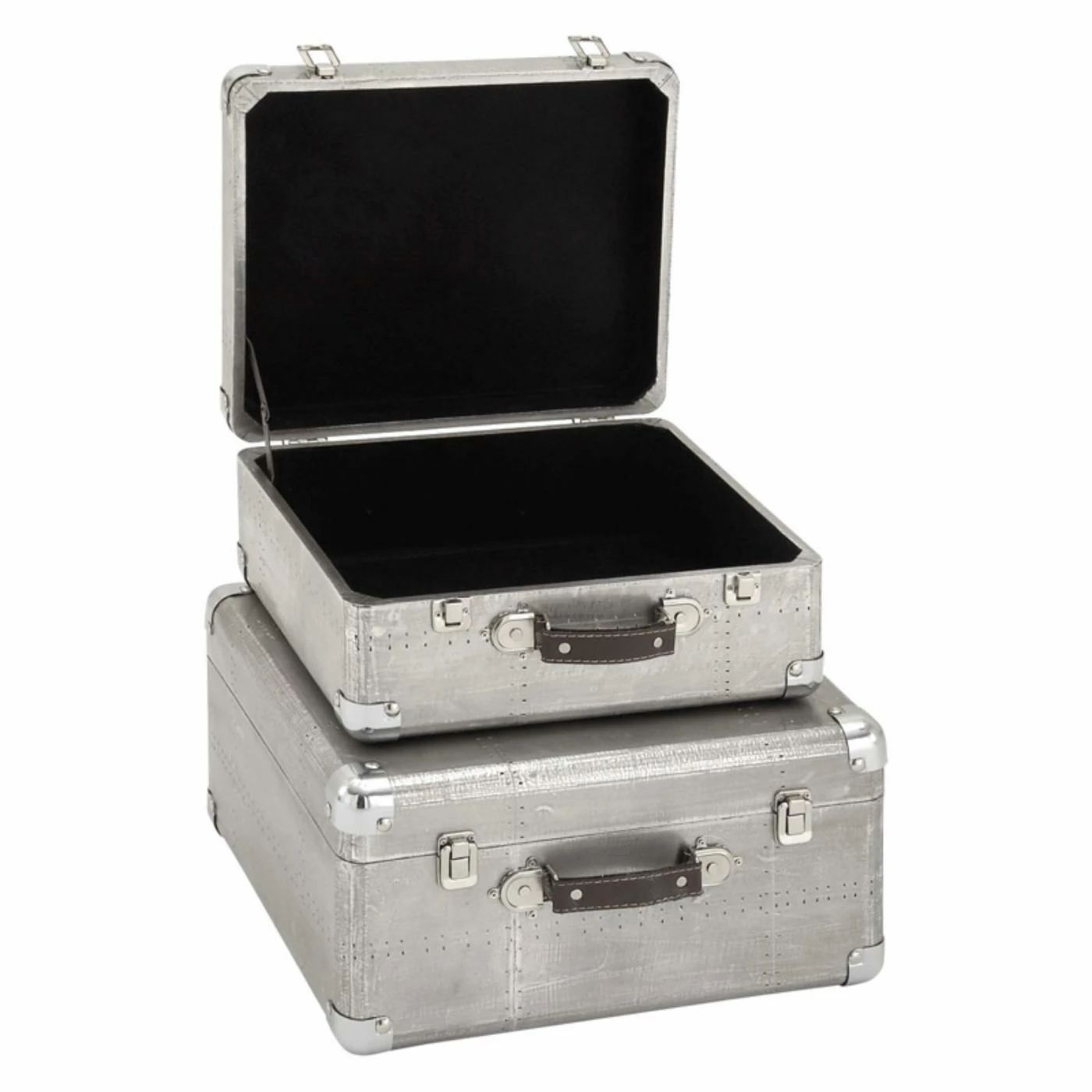 Deals ๐ Decorative Storage Boxes DecMode Aluminum Decorative Box - Set Of 2 ๐งจ - Image 2