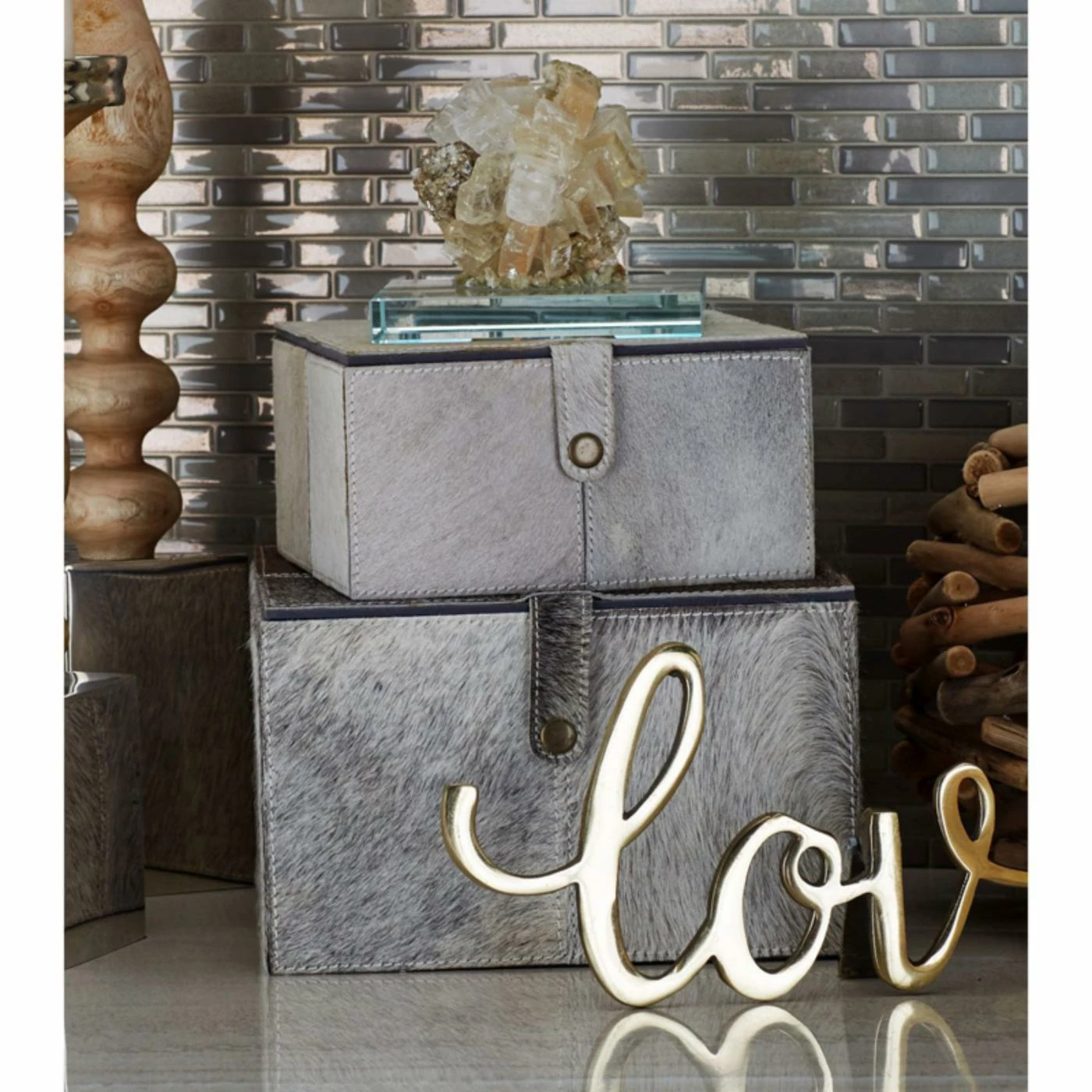 Best Sale π₯° Decorative Storage Boxes DecMode 10 In. Wood Decorative Box - Set Of 2 β¨ - Image 2