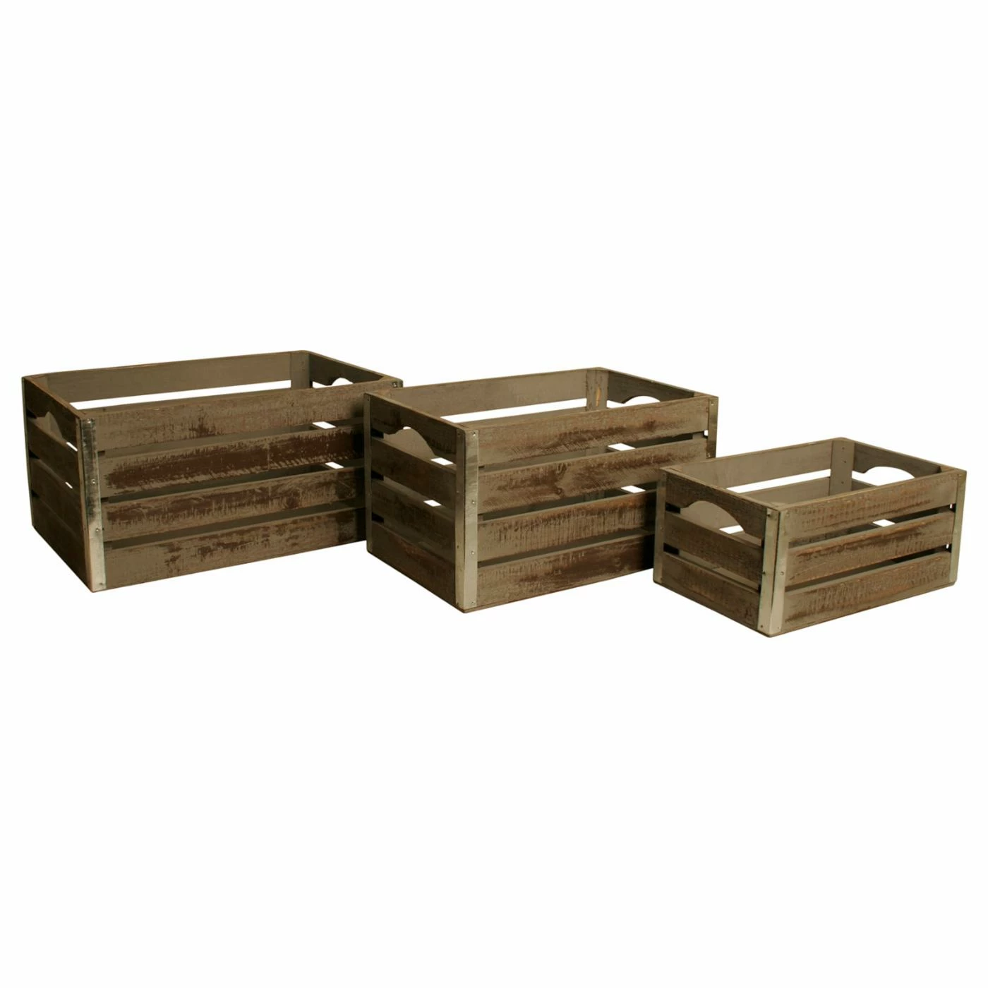 New β¨ Decorative Crates Wald Import Large Graywash Wood Crates - Set Of 3 π 2 New β¨ Decorative Crates Wald Import Large Graywash Wood Crates - Set Of 3 π - Image 2