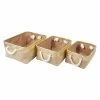 Buy 👍 A & B Home Basket Sets A & B Home Burlap Container - Set Of 3 🛒