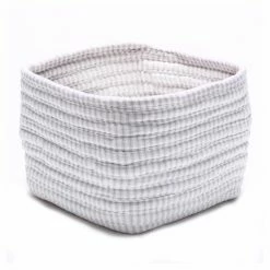 Wholesale 👍 Decorative Storage Baskets Colonial Mills Ticking Shelf Square Basket 🔔