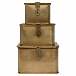 Deals ๐ Decorative Storage Boxes 3R Studios Square Decorative Metal Boxes - Set Of 3 โจ