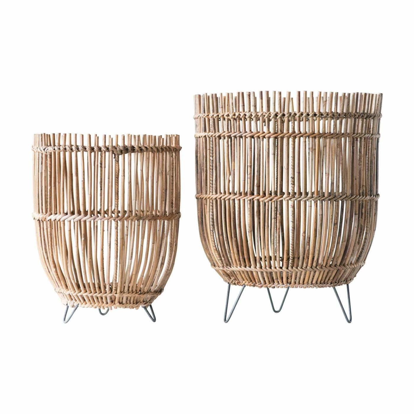 Promo β Basket Sets 3R Studios Round Arurog Baskets With Metal Hairpin Feet - Set Of 2 β€οΈ