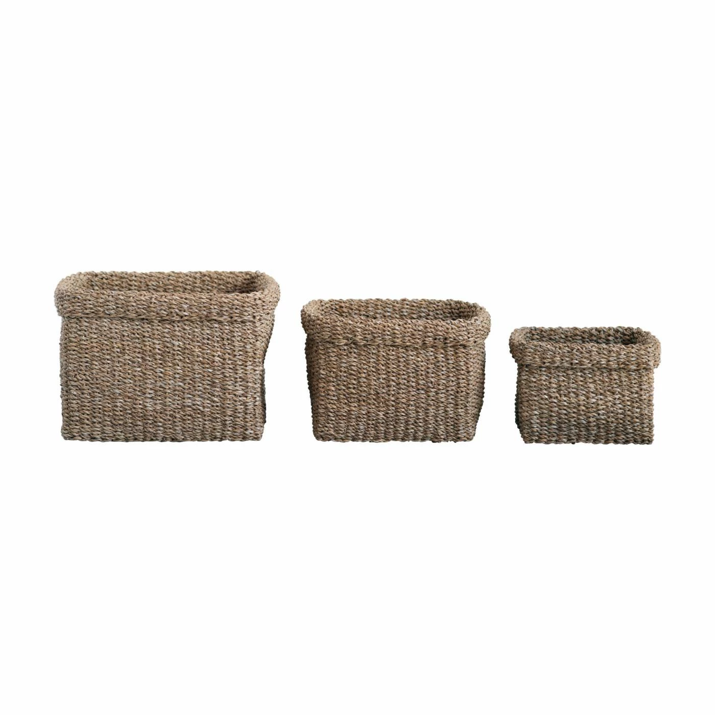 Buy π Basket Sets 3R Studios Square Natural Woven Seagrass Basket - Set Of 3 π§¨