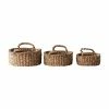 Hot Sale 🌟 Basket Sets 3R Studios Oval Natural Woven Seagrass Basket With Handles - Set Of 3 🎉