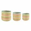 Best deal 🥰 Basket Sets 3R Studios Handwoven Multicolor Grass Baskets - Set Of 3 💯