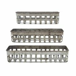 Discount 👏 Basket Sets 3R Studios Open Weave Iron Baskets - Set Of 3 ❤️
