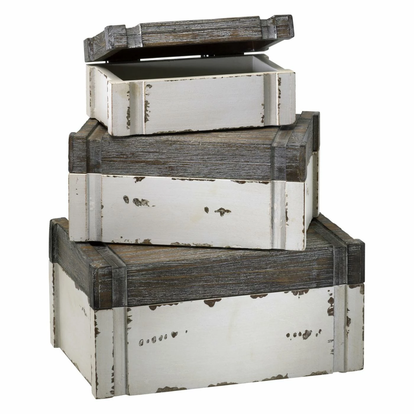 Promo ๐งจ Decorative Storage Boxes Cyan Design Alder Box - Set Of 3 ๐ฅ