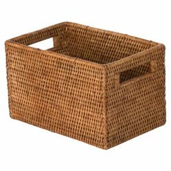 Discount ⭐ Decorative Storage Baskets KOUBOO La Jolla Rattan Shelf Basket With Handles ⌛