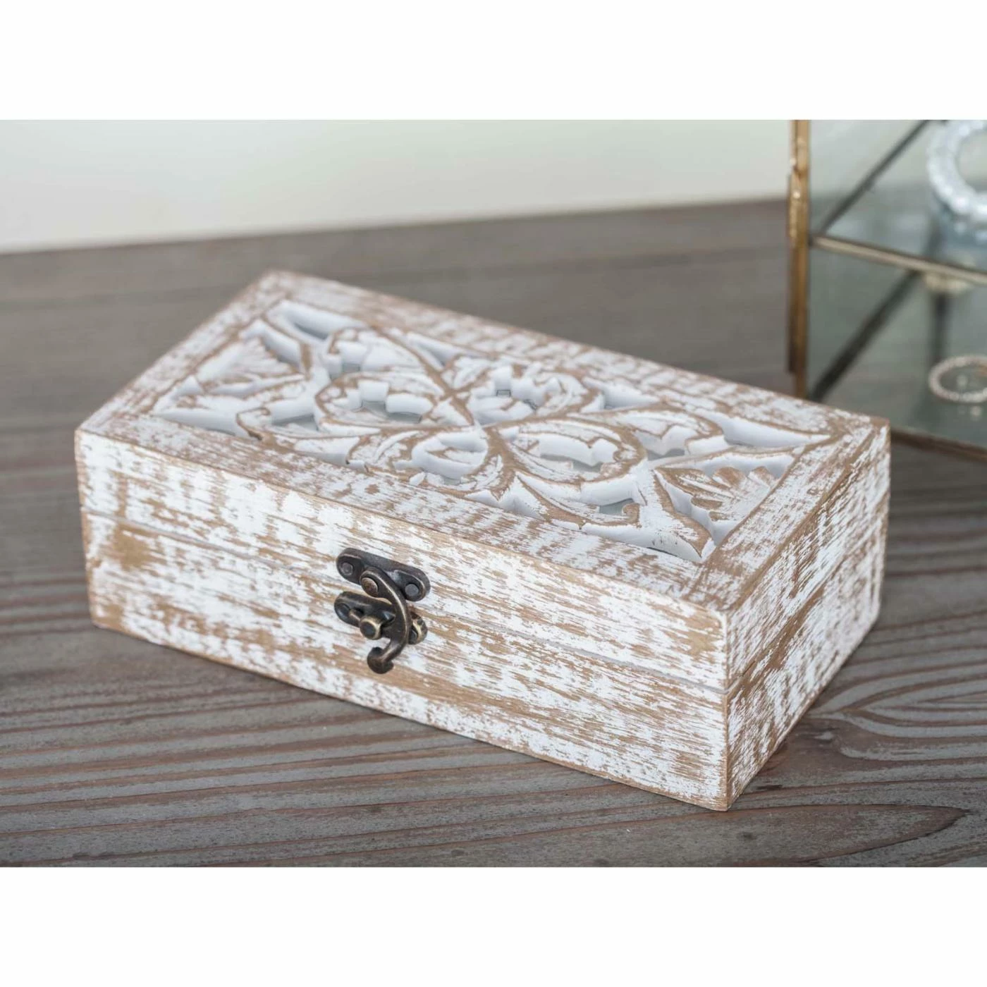 Outlet π Decorative Storage Boxes DecMode 3 Piece Carved Wooden Filigree Decorative Box Set π§¨