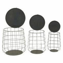 Best deal 😀 Basket Sets DecMode Metal And Wood Basket - Set Of 3 🤩