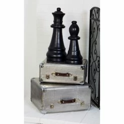 Deals ๐ Decorative Storage Boxes DecMode Aluminum Decorative Box - Set Of 2 ๐งจ