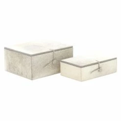 Top 10 ๐ฏ Decorative Storage Boxes DecMode Natural Wood Decorative Box - Set Of 2 ๐