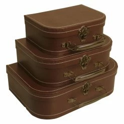 Flash Sale ⭐ Decorative Storage Boxes Wald Import Decorative Suitcase - Set Of 3 ❤️