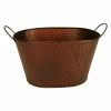 Promo 🔥 Decorative Storage Baskets Wald Import 10.5 In. 🔨 Hammered Copper Metal Bin 🌟