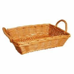 Hot Sale 😀 Decorative Storage Baskets Wald Import 16 In. Rectangle Honey Willow Basket ✔️