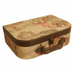 Best Sale ✨ Decorative Storage Boxes Wald Import Map Print Decorative Suitcase 🛒