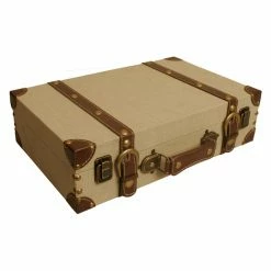 Outlet 🎉 Decorative Storage Boxes Wald Import Canvas Decorative Suitcase 🌟