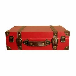 Best Pirce ❤️ Decorative Storage Boxes Wald Import Faux Leather Suitcase 🎉