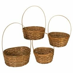 Best reviews of 👍 Basket Sets Wald Import Dark Stained Bamboo Baskets - Set Of 4 🥰