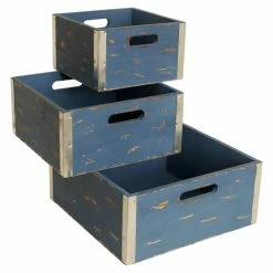 Deals 🌟 Decorative Crates Wald Import Square Distressed Crates - Set Of 3 ⌛